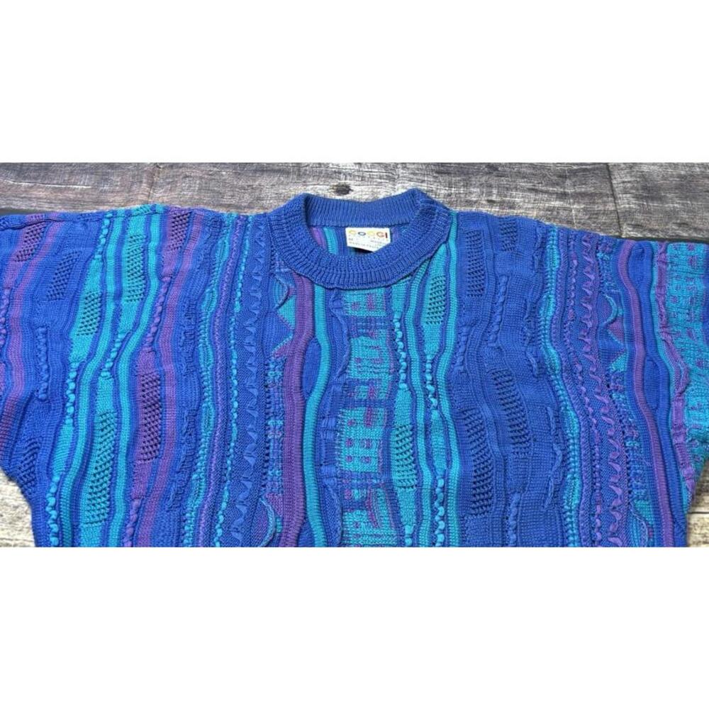 COOGI Multi-Blue Patterned Crewneck Sweater - Picture 4 of 15